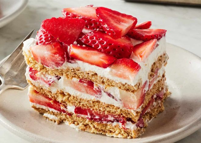 Resep Kue Kotak Es Strawberry – Cinta dan Lemon